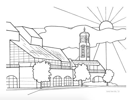 GVSU Coloring Page of Kirkhof